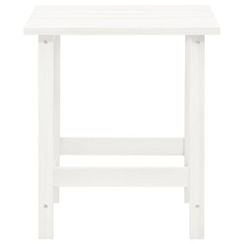 Krzesło ogrodowe Adirondack ze stolikiem, jodłowe, białe