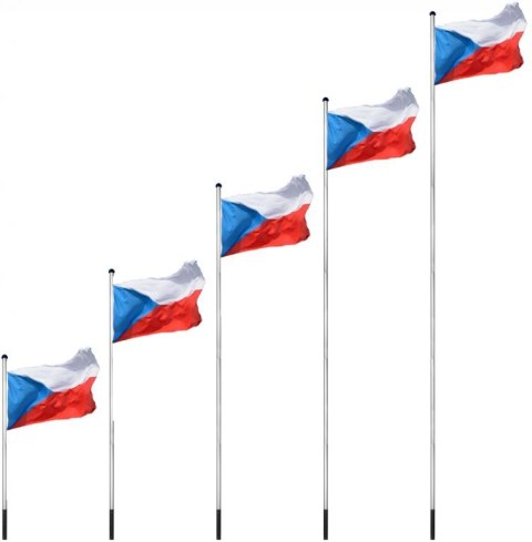 Maszt wraz z flagą Republika Czeska - 650 cm