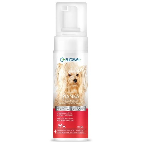 Eurowet Szampon do mycia na sucho piankowy dla psa i kota 150ml