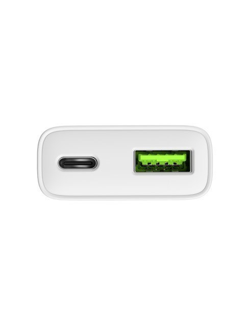 NATEC ŁADOWARKA SIECIOWA RIBERA GAN SLIM USB-A USB-C 20W BIAŁA