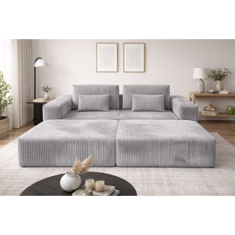 Sofa Home ESPRIT Jasnoszary Scandi 220 x 158 x 91 cm