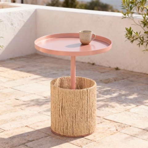 Stolik Home ESPRIT Brązowy Jasnoróżowy 40 x 40 x 50 cm