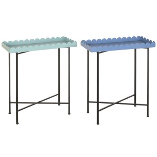 Stolik Home ESPRIT Niebieski Turkusowy 60 x 25 x 70 cm (2 Sztuk)