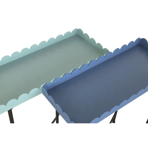 Stolik Home ESPRIT Niebieski Turkusowy 60 x 25 x 70 cm (2 Sztuk)