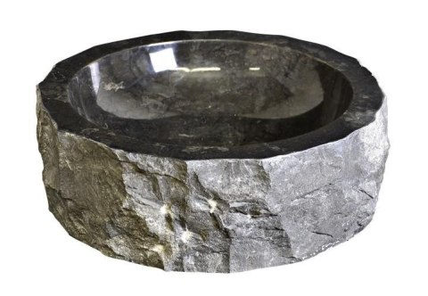 DIVERO umywalka z kamienia naturalnego - czarny marmur