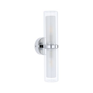 Lampa ścienna LUENA E14 max. 2x20W IP44 230V szkło chrom / metal
