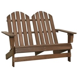 2-osobowe krzesło ogrodowe Adirondack, jodłowe, brązowe