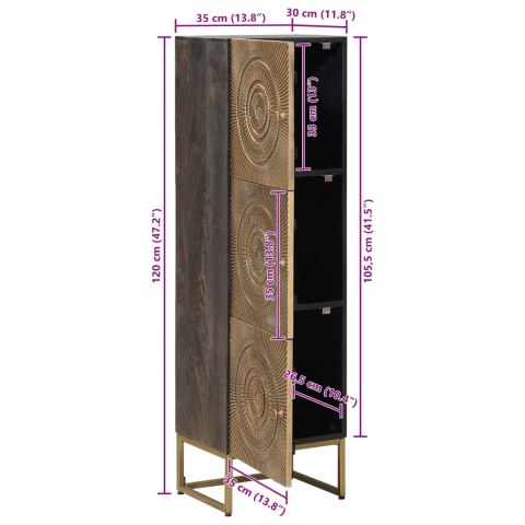 Highboard Mosiądz 35 x 30 x 120 cm