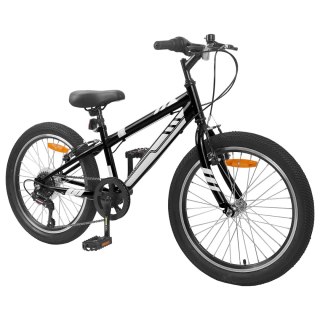 Rower Górski 24 Cali 6-Speed dla dzieci w wieku 8-12 lat Czarny