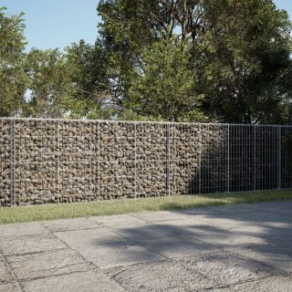 Kosz gabionowy z pokrywą, 400x100x100 cm, galwanizowane żelazo