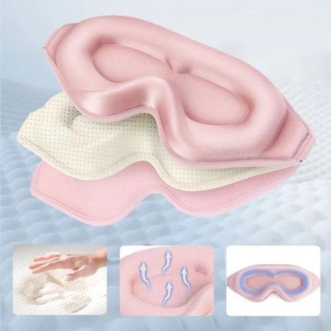 Maska do spania na oczy Eyeshade Sleep Mask - różowa