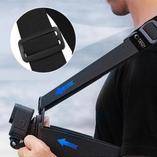 Szelki na klatkę piersiową do kamery sportowej GoPro DJI - czarne