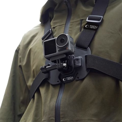 Szelki na klatkę piersiową do kamery sportowej GoPro DJI - czarne