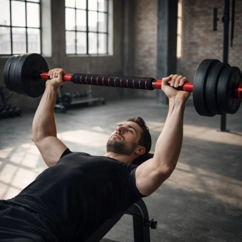 Zestaw hantli 2w1 30 kg - hantle i sztanga do ćwiczeń