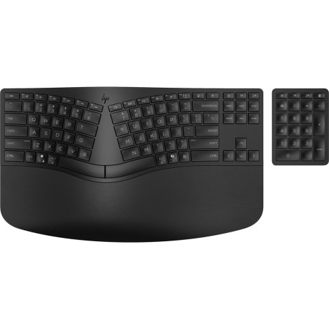 HP Klawiatura ergonomiczna bezprzewodowa + numeryczna 965 7E756AA czarna