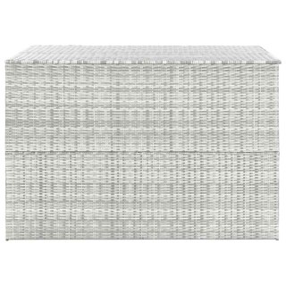 Skrzynia ogrodowa, jasnoszara, 150 x 100 x 100 cm, rattan PE