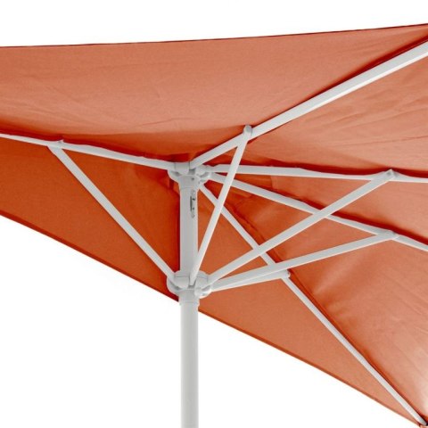 Półokrągły balkonowy parasol 2,7 m terakotowy z korbką