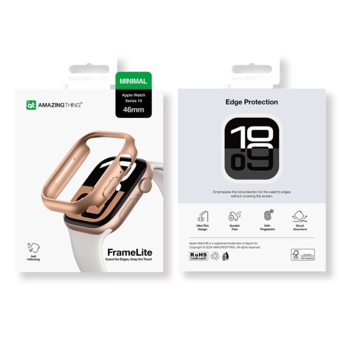 Etui pokrowiec do zegarka Apple Watch 46mm Minimal Case - różowe złoto