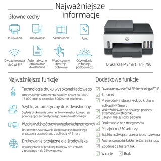 Urządzenie wielofunkcyjne HP Smart Tank 790 4WF66A (WYPRZEDAŻ)