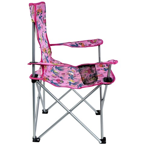 KRZESŁO TURYSTYCZNE SKŁADANE DZIECIĘCE RÓŻOWE KIDS COLLECTION