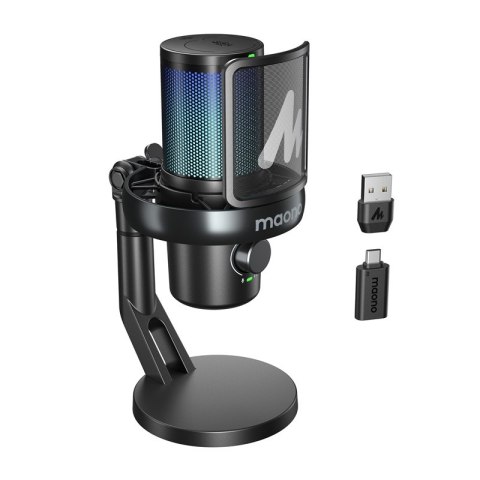 Mikrofon gamingowy MAONO DM40 Pro bezprzewodowy (czarny)
