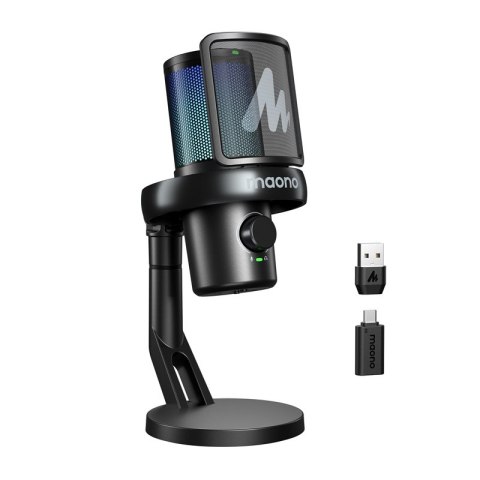 Mikrofon gamingowy MAONO DM40 Pro bezprzewodowy (czarny)