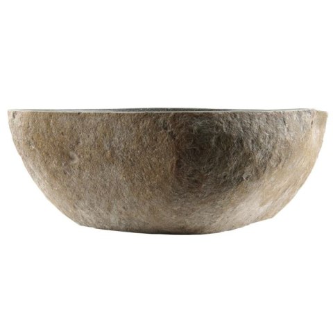 Umywalka z kamienia naturalnego DIVERO, czarna 40 x 40 cm