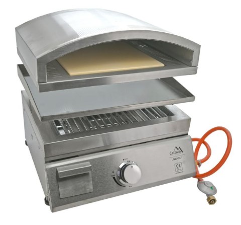 Grill gazowy, blat, piec do pizzy + płyta grillowa 50 x 19cm