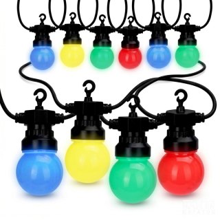 GIRLANDA OGRODOWA PARTY LIGHT 20LED G50 14,5M TIMER MOŻLIWOŚĆ ŁĄCZENIA KOLOR