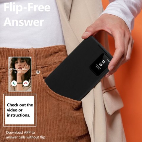 Etui pokrowiec z klapką na Samsung Galaxy A56 5G Smart Wallet - czarny mat