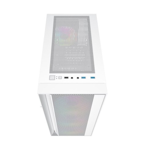 GEMBIRD OBUDOWA FORNAX 4000W MIDI-TOWER (2X USB 3.0, 1X USB 2.0, HD AUDIO, SZKLANY PANEL BOCZNY, PODŚWIETLENIE ARGB) BIAŁA