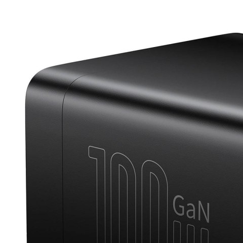 Ładowarka sieciowa BASEUS GaN3 Pro 100W 2xUSB 2xUSB-C AC (czarna)