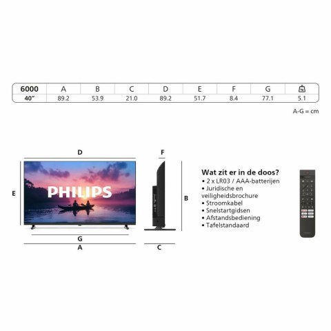 Smart TV Philips 40PFS6000/12 40" LED Full HD