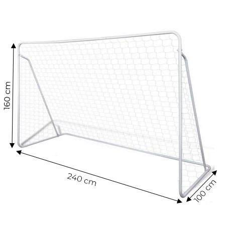 Bramka piłkarska z siatką do piłki nożnej 240x160 cm MOVEPRO