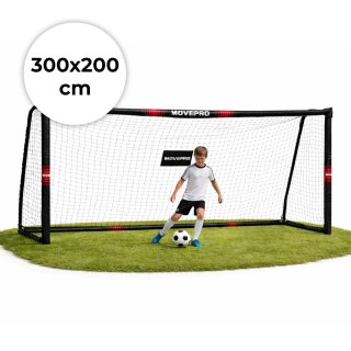 Bramka piłkarska z siatką do piłki nożnej 300x200x120 cm MOVEPRO