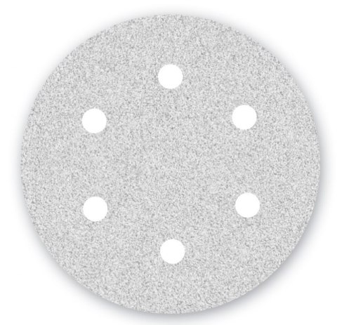 Papier ścierny Menzer WHITE fi 225 z 6 otworami K40 do szlifierek do gipsu 25 szt/opak. LHS/TBS 225 PRO