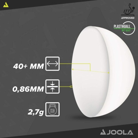 PIŁECZKI DO TENISA STOŁOWEGO JOOLA MAGIC ABS 72SZT BIAŁE