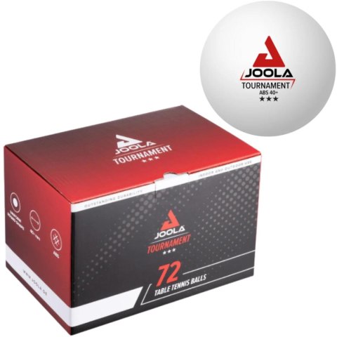 PIŁECZKI DO TENISA STOŁOWEGO JOOLA TOURNAMENT 3 GWIAZDKI 72SZT BIAŁE