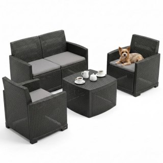 ZESTAW MEBLI WYPOCZYNKOWYCH 2 FOTELE + SOFA + STOLIK COMO